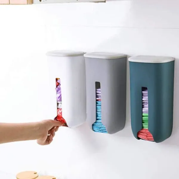 NeunWolken Soptunnor-Sopbehållare i plast, väggmonterad självhäftande hänglåda, vit