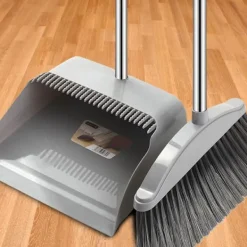 Rengöringsmedel-Sopset med Kvast och Skyffel, Skyffel Kvast med Långt Skaft, Kvast och Skyffel Set för Rengöring