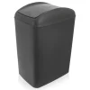Orion Soptunnor-Soptunna 5L, mörkgrå plast, svängbart lock