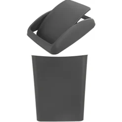 Orion Soptunnor-Soptunna 5L, mörkgrå plast, svängbart lock