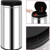 vidaXL Soptunnor-Soptunna med automatisk sensor 80 L rostfritt stål