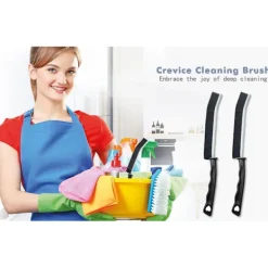 Fönsterrengöring-Spaltborste Magisk Rengörare Fogborste Gap Hårda Borst Magisk Rengöring Multifunktionella Rengöringsverktyg Rengöringsskrubber (2 st)