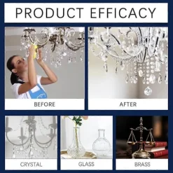 Fönsterrengöring-Sparkle Plenty Ljuskronrengöring Dropptorka Spray Utan Torkning - Dammtorkare & Rengöringsspray för Glas Utan Ränder 1PCs