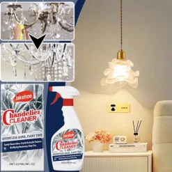 Fönsterrengöring-Sparkle Plenty Ljuskronrengöring Dropptorka Spray Utan Torkning - Dammtorkare & Rengöringsspray för Glas Utan Ränder 2PCs