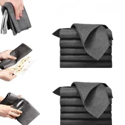 Svampar & Dukar-10ST Absorberande rengöringsduk Kökshandduk Återanvändbar 30x30cm