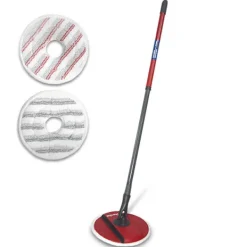 ATELA Städmoppar-2st anpassning Vileda microlida mopp ersättningsduk mikrofiber roterande stick typ mopphuvud tillbehör