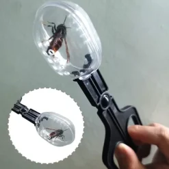 Skadedjur & Insekter-2st Bärbar Transparent Insektsfångare Inomhus Utomhus Bug Scooper Clamp Tång Pincett Naturutforskningsleksak, blå (svart)