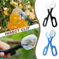 Skadedjur & Insekter-2st Bärbar Transparent Insektsfångare Inomhus Utomhus Bug Scooper Clamp Tång Pincett Naturutforskningsleksak, blå (svart)