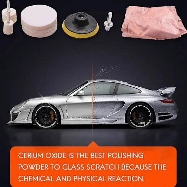 Fönsterrengöring-8st 120g Ceriumoxid Glaspoleringskit För Djup Repborttagning För Vindruta Fönster Glas Cl