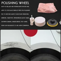Fönsterrengöring-8st 120g Ceriumoxid Glaspoleringskit För Djup Repborttagning För Vindruta Fönster Glas Cl