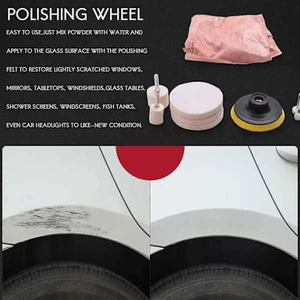 Fönsterrengöring-8st 120g Ceriumoxid Glaspoleringskit För Djup Repborttagning För Vindruta Fönster Glas Cl