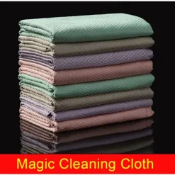 ATELA Svampar & Dukar-10st mikrofiber glasrengöringsduk trasa luddfri för fönster bil kök spegel inga spår återanvändbar fiskfjäll trasa polering 25*25cm