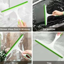 Fönsterrengöring-St Plast Duschspegel Fönsterskrapa, Silikonskrapa, Duschskrapa, Badrums- och Duschskrapa Duschskrapa för Spegel, Badrum, Vind