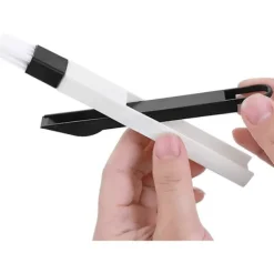 Fönsterrengöring-10st Plast Hörn & Kanter Damm Multifunktionell Rengöringsborste för Fönsterkarm, Tangentbord med Mini Sopskyffel, 18*1.7cm