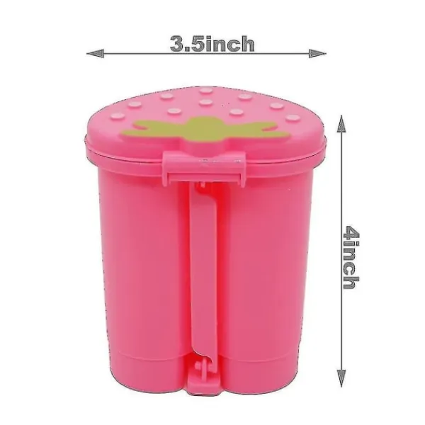 Galaxy Soptunnor-Söt Rosa Jordgubbe Mini Papperskorg med Lock för Skrivbord