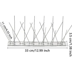 Skadedjur & Insekter-st rostfria fågelpiggar, stålfågelpiggar, anti-duvpinnar, fågelavvisande piggar, för balkongtak och fönster, 33 cm