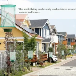 Skadedjur & Insekter-6st/ set Bärbar Ranch Återanvändbar Flugfälla med Betesbricka Hängande Pe