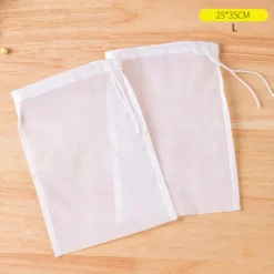 BLE Tvättillbehör-2st Återanvändbara nötmjölkspåsar Silar Nylon L