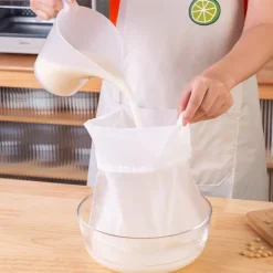 BLE Tvättillbehör-2st Återanvändbara nötmjölkspåsar Silar Nylon L