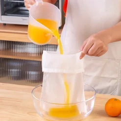 BLE Tvättillbehör-2st Återanvändbara nötmjölkspåsar Silar Nylon L