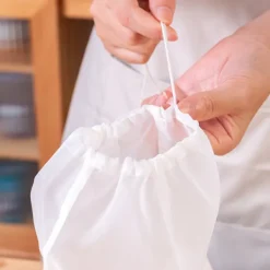 BLE Tvättillbehör-2st Återanvändbara nötmjölkspåsar Silar Nylon L