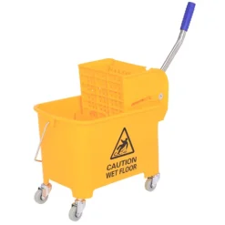 Northio Städmoppar-Städhink Städvagn Torkvagn Mobil Hink 20 Liter Med Press 2 Kammare Gul