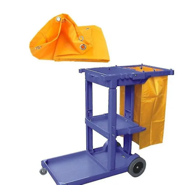 Städmaskiner-Städvagn Rengöringsverktyg Vattentät Vagn Förvaringsväska 40x28x69cm Gul
