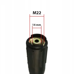 Rosfix Högtryckstvättar-SteelHose Black Pro 10M – Hogtrycksslang med Stalflata | M22 X M22 | 250 Bar | Kompatibel med Karcher HD HDS