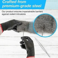 Skadedjur & Insekter-Stålull Musselskydd Hål och Fyllmedel, 3-pack, 8,4 cm X 3 m, Stålull Musselskydd DIY Kit Fil