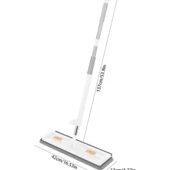ESTONE Städmoppar-Stor Platt Moppset, 360° Swivelmopp med Urvridningsfunktion, Platt Mopp med Återanvändbara Mikrofibermoppdynor Kompatibla med Trägolv Laminatplattor -hg Mop with 6 Pads | Fyndiq