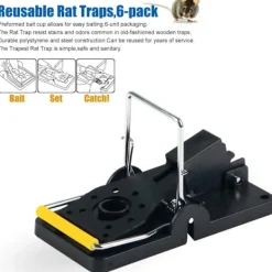 Skadedjur & Insekter-Stor Råttfälla, Återanvändbar Gnagarslösning, 6-pack
