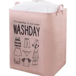 Tvättillbehör-Stor smutsig tvättkorg, täcke, kläder, leksaker och diverse förvaringsväska, dammtät dragskoöppning, hopfällbar