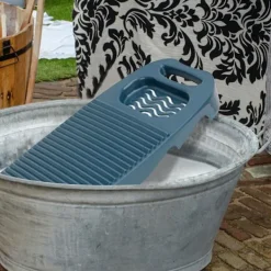 ATELA Tvättillbehör-Stor tvättbräda, handtvättbräda, tvättbräda för tvätt Stor, hög seghet tvättbräda hushåll, 17,7 x 7,8 tum (mörkblå)