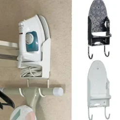 C Strykjärn-Strykbräda Dörr Väggmontering Förvaringsställ Hängare - Färg Svart - Hs