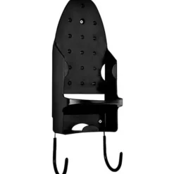 Strykjärn-Strykbrädehängare, väggmonterad elektrisk strykjärnshållare Strykbrädehållare med avtagbara krokar för hem badrumshylla