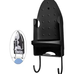 Strykjärn-Strykbrädesställ, Strykjärnsväggställ, Strykbrädesförvaringsställ, Dörrstrykjärnskorg [Svart]