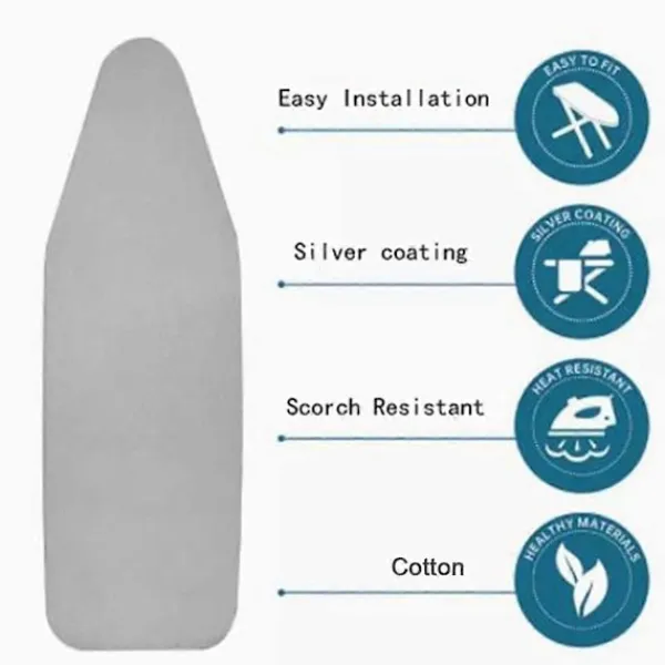 Strykjärn-Strykbrädsöverdrag med hög temperaturbeständighet Svart