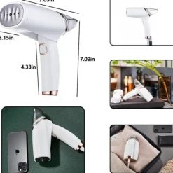 AIZHENCHEN Ångtvättar-Strykjärn, ångborste resejärn mini, handjärn ste