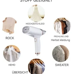 AIZHENCHEN Ångtvättar-Strykjärn, ångborste resejärn mini, handjärn ste