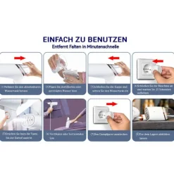 AIZHENCHEN Ångtvättar-Strykjärn, ångborste resejärn mini, handjärn ste