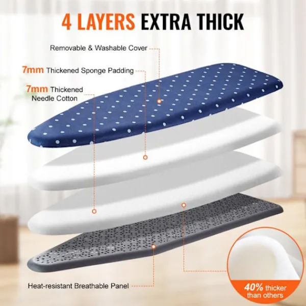 DUOKU Strykjärn-Strykjärn--med Underskåp-förvaring-Tjock Strykjärn med 4 Lager-Värmetålig Fodral