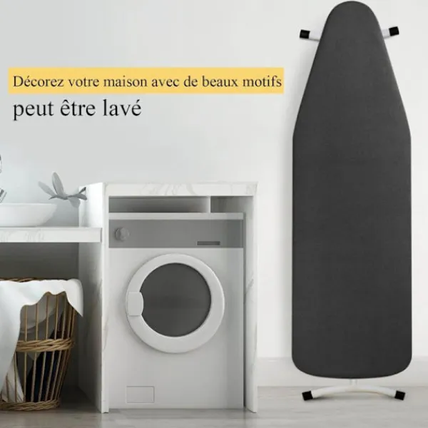 Strykjärn-Strykjärnsbrädaöverdrag 148x55cm, Mycket Stort Strykjärnsbrädaöverdrag med 100% Bomullsöverdel och Tjock Vaddering, Lätt att Sätta på Plats och Brännsäkert (XX | Fyndiq