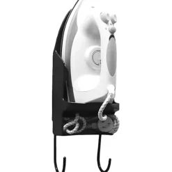 Strykjärn-Strykjärnsbrädehängare, väggmonterad elektrisk strykjärnshållare strykjärnsbrädehållare med avtagbara krokar för hem badrumshylla dörr.