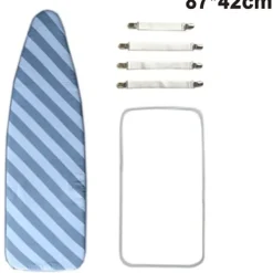 Strykjärn-Strykjärnsbrädesöverdrag och dyna 87 42 Svettbeständigt strykjärnsbrädesöverdrag med elastiska kanter och dyna