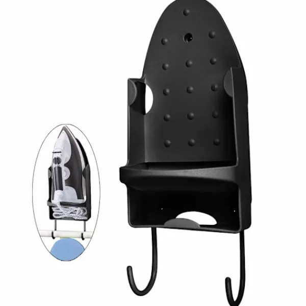 Strykjärn-Strykjärnshållare Väggmontering, för Max 5 tum Bredd, Svart