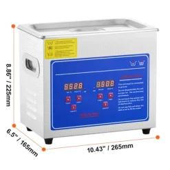 Rengöringsmedel-SucceBuy 3L Ultraljudstvätt SUS304 Rostfritt stål, Digital Timer för Värmare, Professionell Ultraljudsrengörare för Smycken
