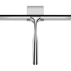 Fönsterrengöring-Sunrain duschskrapa, fönsterraka i rostfritt stål, 12 tum duschskrapa med väggmonterad krok, utan borrning, för duschväggar, badrum, kök, fönster