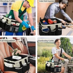 Het rea Tvättillbehör-Supererbjudande till lågt pris! Städväska med Multifunktionell Ficka & Justerbar Axelrem för Städmaterial - Glad