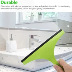 FMYSJ Fönsterrengöring-Superflexibel silikonskrapa för duschglasdörr, idealiskt verktyg med bekvämt handtag för snabb fönsterrengöring och bilvattenblad (FMY)