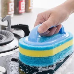 Svampar & Dukar-Svamp Rengöringsborste med Handtag, Svamp för Kök eller Badrum